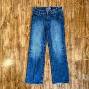 BORRY Women's 90’s Classic Blue Straight Bootcut Jeans Denim Pants Size 28